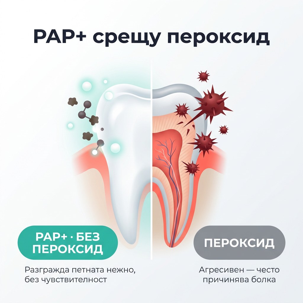 PAP+ срещу пероксид